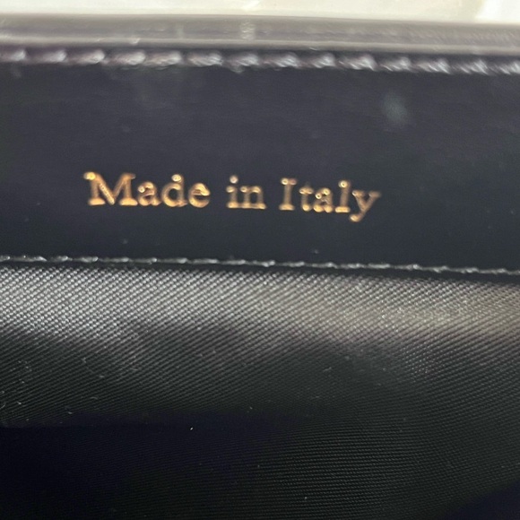 MOSCHINO Heart of Wool Leather Shoulder Bag- Black Gold - Picture 14 of 15